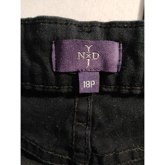 NYDJ Jeans Women Sz 18P Black Clarissa Slim Ankle Denim Stretch Lift & Tuck Tech - Picture 6 of 9